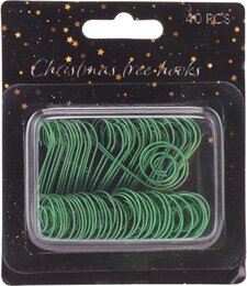 Kerstboomhaakjes 40stuks groen