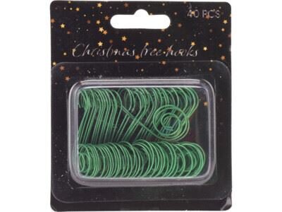 Kerstboomhaakjes 40stuks groen