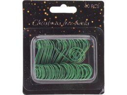 Kerstboomhaakjes 40stuks groen