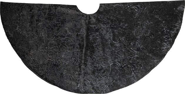 Kerstboomrok Barok D120cm fluweel zwart