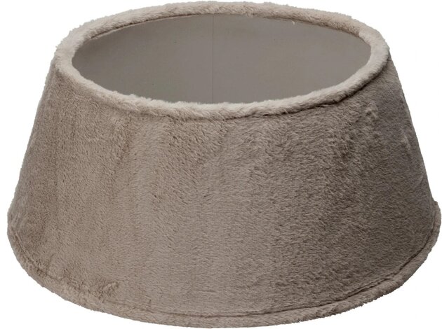 Kerstboomrok D55cm fluweel taupe - afbeelding 1