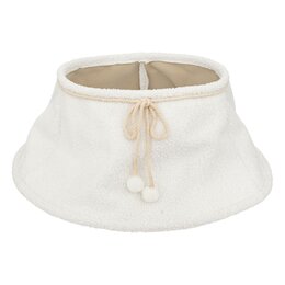 Kerstboomrok D56cm bouclette wit