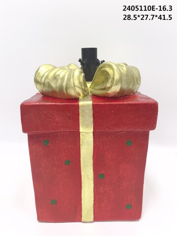 Kerstboomvoet cadeau rood 29x28x42cm