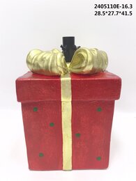 Kerstboomvoet cadeau rood 29x28x42cm