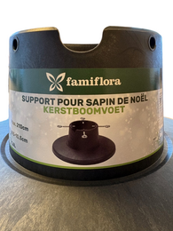 kerstboomvoet grijs met schroefklem - afbeelding 3