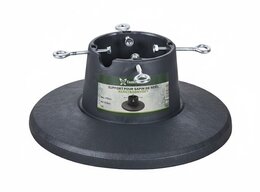 kerstboomvoet grijs met schroefklem - afbeelding 1