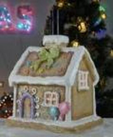Kerstboomvoet huis peperkoek 33x28x46