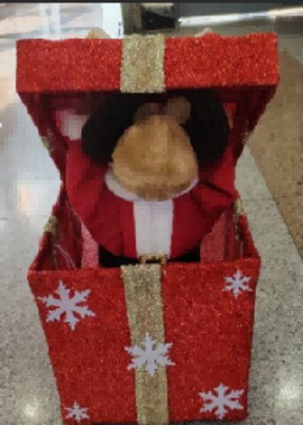 Kerstcadeau hert 35 cm