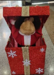 Kerstcadeau hert 35 cm