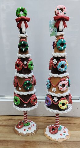 Kerstdecoratie cookies - kersboom donuts