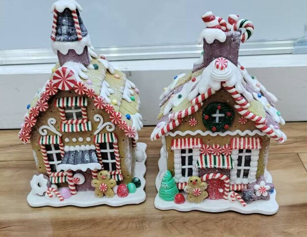 Kerstdecoratie cookies met verlichting - huis