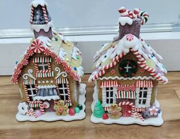 Kerstdecoratie cookies met verlichting - huis