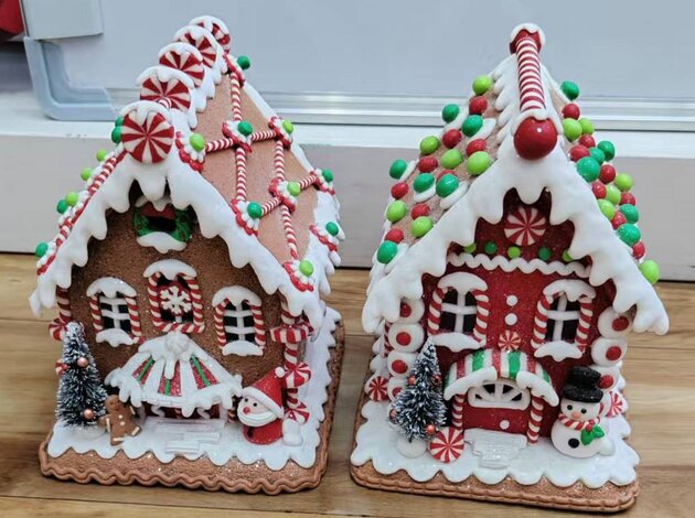 Kerstdecoratie cookies met verlichting - huis