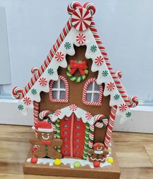 Kerstdecoratie cookies met verlichting - huis