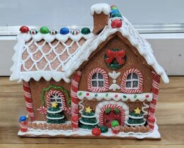 Kerstdecoratie cookies met verlichting - huis