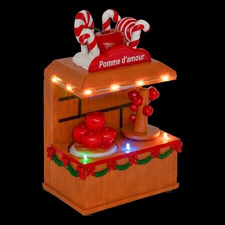 Kerstdorp 18x11cm stand pomme amour 7Led