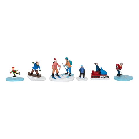 Kerstdorp acc figuur 6stuks