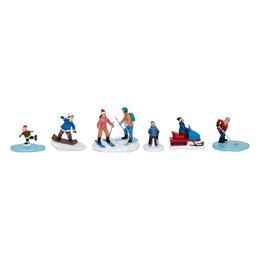 Kerstdorp acc figuur 6stuks