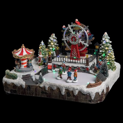 kerstdorp carrousel met reuzenrad