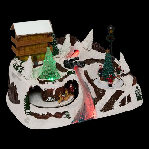 kerstdorp chalet in bos