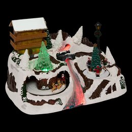 kerstdorp chalet in bos