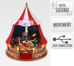 Kerstdorp circus Led muziek