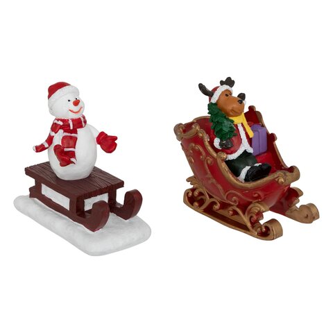 Kerstdorp figuur 8x9cm 2ass