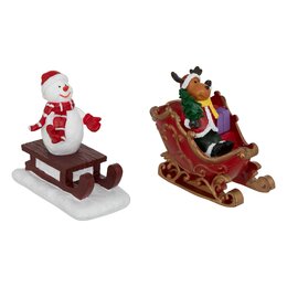 Kerstdorp figuur 8x9cm 2ass