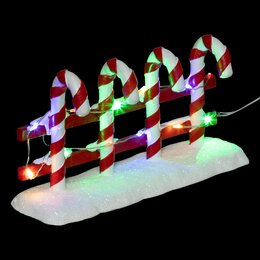 Kerstdorp hek 12L met snoep - afbeelding 1