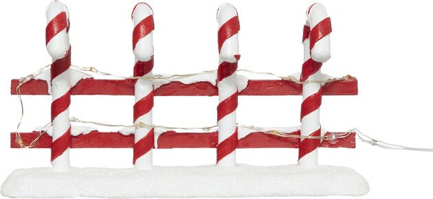 Kerstdorp hek 12L met snoep - afbeelding 4