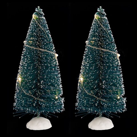 Kerstdorp kerstboom 20Led 2stuks