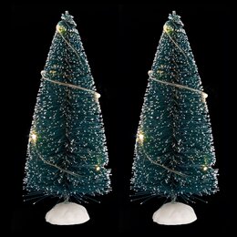 Kerstdorp kerstboom 20Led 2stuks