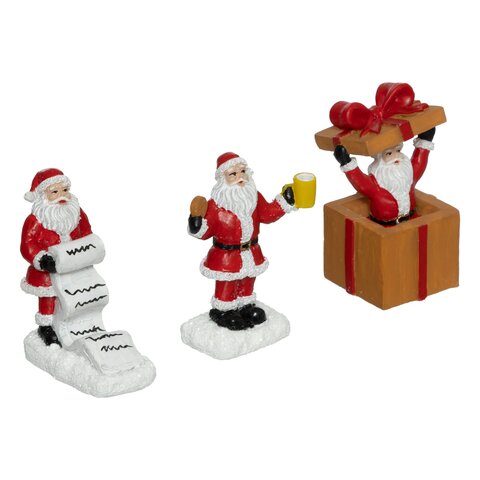 Kerstdorp kerstfigure 3stuks 2ass - afbeelding 2