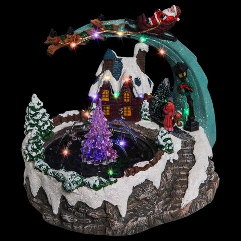 Kerstdorp kerstman 25x19x21cm