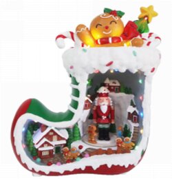 Kerstdorp laars 26x16x32cm