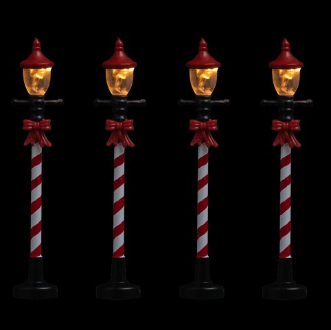 kerstdorp lantaarn rood led