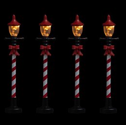 kerstdorp lantaarn rood led