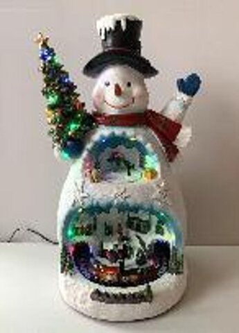 Kerstdorp sneeuwman 28x24x46cm