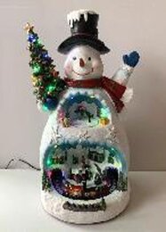 Kerstdorp sneeuwman 28x24x46cm