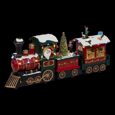 Kerstdorp trein 38x17cm 12Led