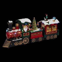 Kerstdorp trein 38x17cm 12Led