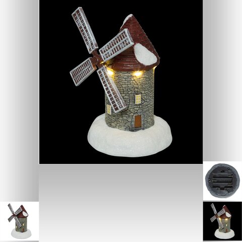 Kerstdorp windmolen H15cm 4L - afbeelding 7