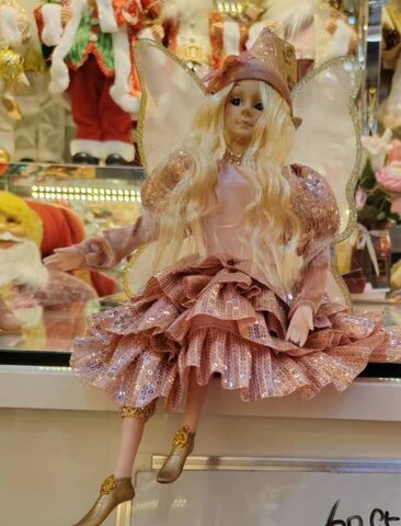 Kerstfee 45cm - roze