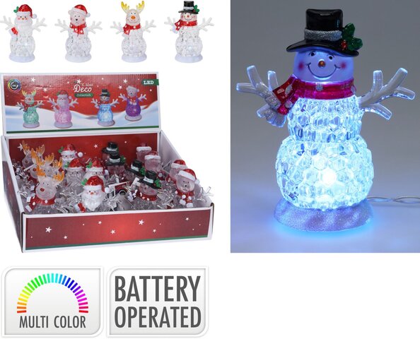 Kerstfigure H11cm Led 4ass