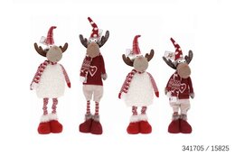 Kerstfiguur 18x10x80cm lange benen 2ass