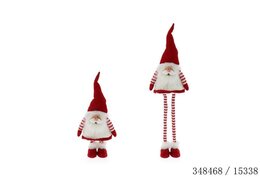 Kerstfiguur Kerstman 23x13x86cm - wit
