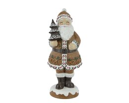 Kerstman 12x30cm bruin