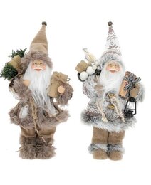 kerstman 25x15x45cm bruin 2ass