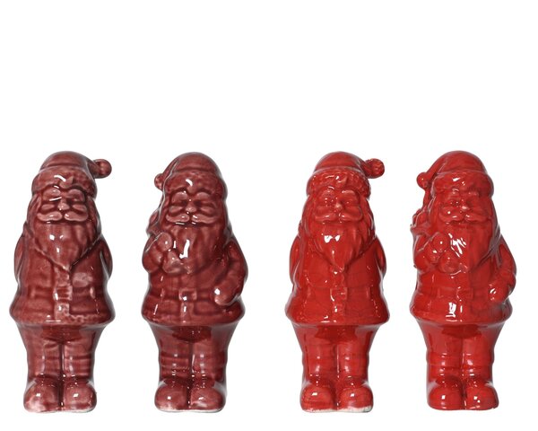 Kerstman 9x25cm 4ass rood