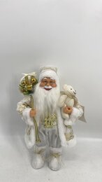 Kerstman chic wit 40cm